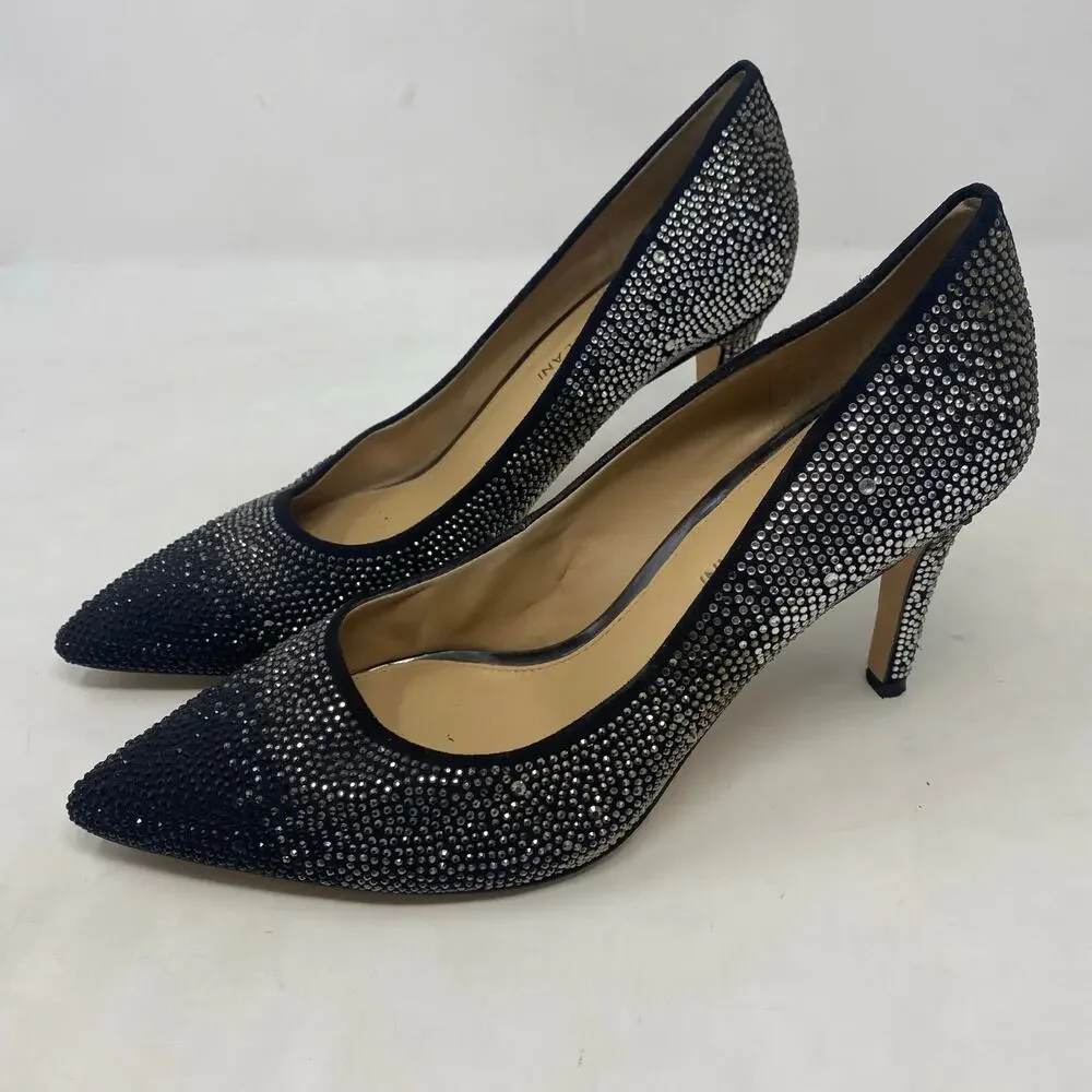 Antonio Melani Two Tone Sequin Studded Heels Womens Size 9